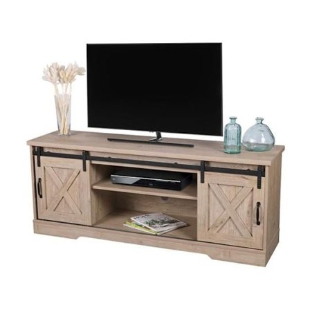 TV-möbel - URBAN LIVING - Manhattan - 2 skjutdörrar - Modern - Naturlig