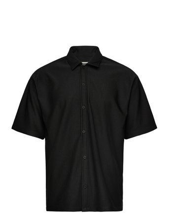 Wbbanks Plisse Shirt Black Woodbird
