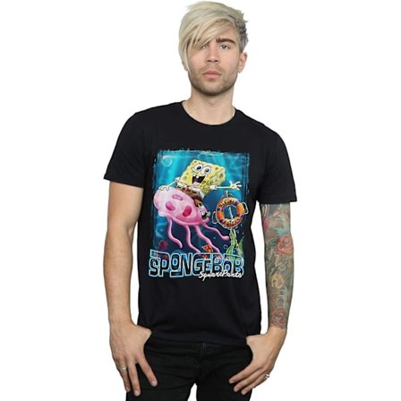 Absolute Cult Svampbob Fyrkant T-shirt för manetridning för män