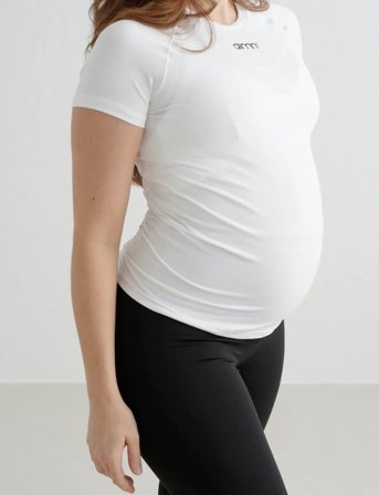 aim ́n Soft Basic Maternity Short Sleeve - White - XS