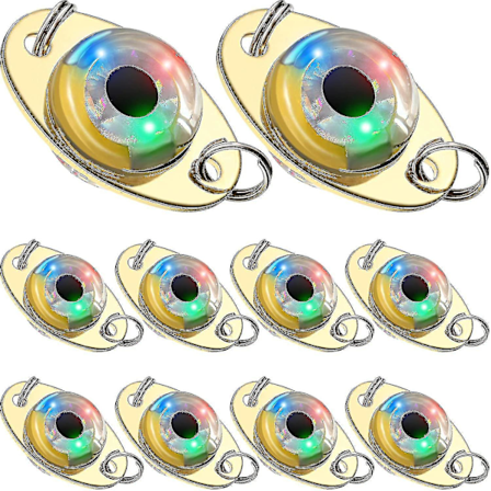 10 st LED Färgljus Fiske Lockbete Fiskesked Blinkare