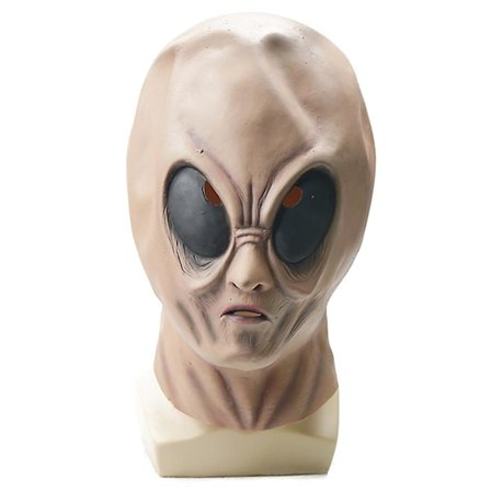 Ufo Alien Cosplay Helhuvudmask Halloween Fancy Dress Rekvisita Party Huvudbonader