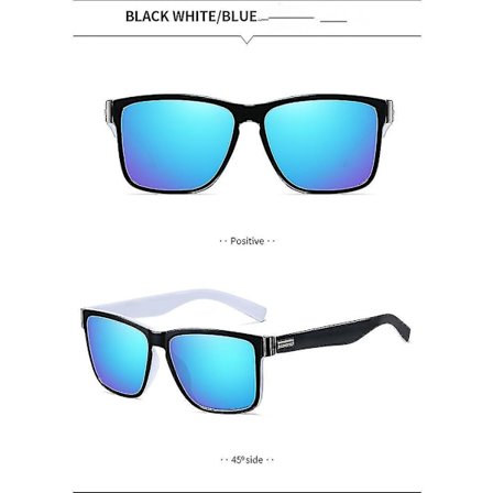 Yttre svart inre vit ram isblå lakan solglasögon herr sport solglasögon nya polariserade ram fyrkantiga mode polariserade solglasögon utomhus mig