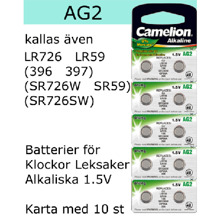 Ag2 10-pack Alk.1,5v Camelion
