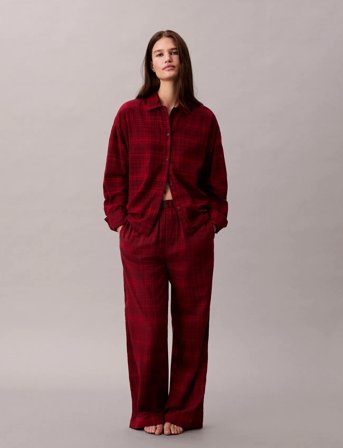 Calvin Klein Yd Flannel Pant - Red - M