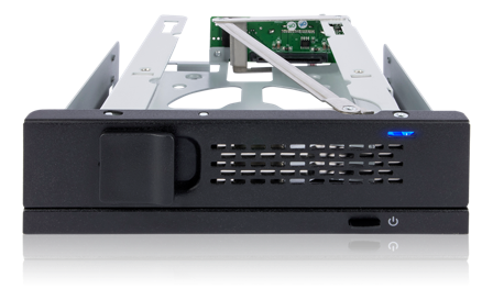 ICY DOCK 1x 3.5" SATA in 1x 5.25" bay mobile rack fanless keylock tray