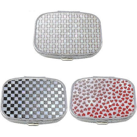 Pillerask Metall, 3 Stycken Vintage Pillerask 2 Fack Med L Vattentät Piller