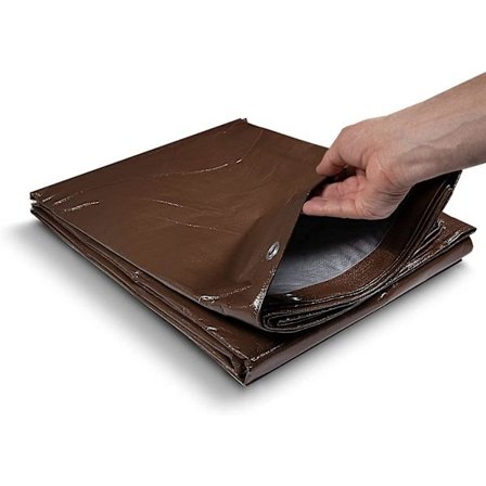 Suojapeite - vedenpitävä, repeytymätön, molemmin puolin päällystetty (2x5 m, ruskea)