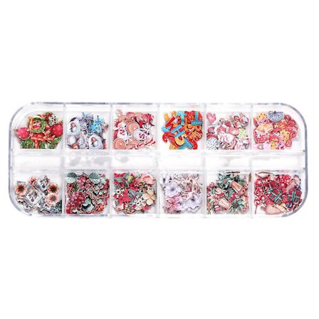 Negle Jul Negle Kunst Flager Jul Negle Klistermærker Mærkater Farverige Til Manicure Dekoration