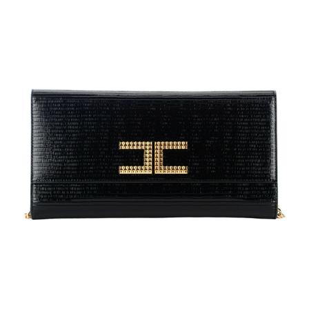 Elisabetta Franchi Shoulder Bags Sort, Dame Clutch, Størrelse: ONE Size