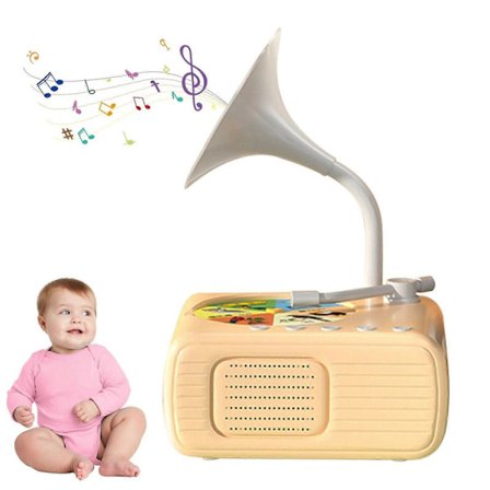 Interaktiv Grammofon för Barn: Musik & Berättelser på Flera Språk (FMY)