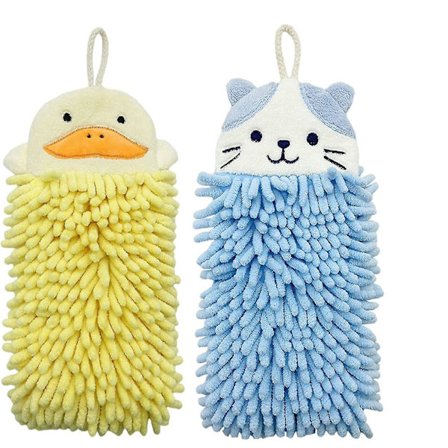 2 stk Søte Dyr Håndklær Sett Pluss Mikrofiber Hurtig-tørkende