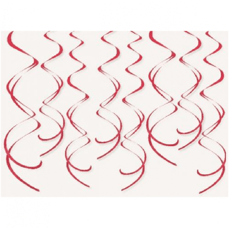 Foliesnurror röda 8-pack - Dukning & Dekoration - Kalaslagret.se