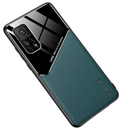 Hybrid Cover til Xiaomi Mi 10T Pro 5G Indbygget Magnetisk Metalplade Læder Glas PC TPU Cover Grøn Style D Redmi K30S Beskyttelsesetui