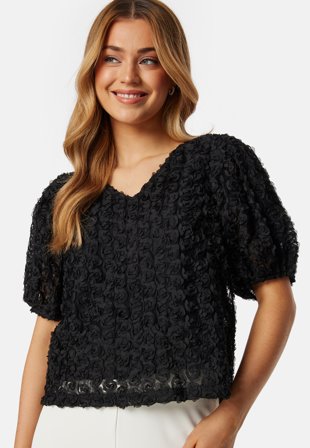 Pieces Pcnolia SS top Black Klær