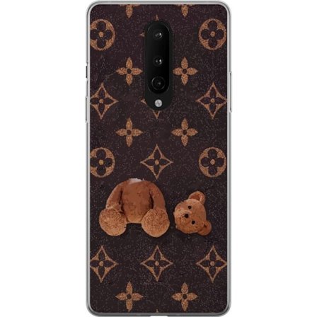 Kompatibel Mobilcover til OnePlus OnePlus 8 Grafisk monogrammønster med en stiliseret teddybjørn i en kunstnerisk stil