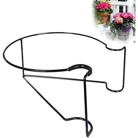 Flydende Have Rækværk Plantekasse Hylde, Plantefælder til Potter på Rækværk, Altan Rækværk Plantestativ, metal Hængende Plantekasse til Udendørs 