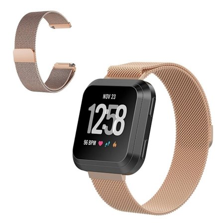 Fitbit Versa 3 holdbar rustfrit stål rem - rødguld