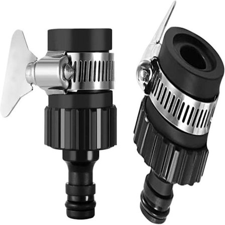 WiseHub 2-delt 16 mm universel vandhane-tilslutningsadapter blandingsbatteri køkkenhavsslange tilbehør klemmer