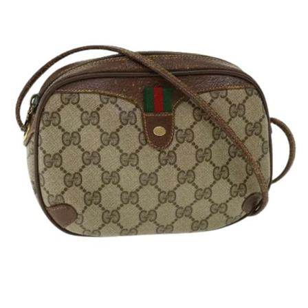 Gucci Vintage, Pre-owned Canvas gucci-bags Bruin, Dames, Maat:ONE Size,leer