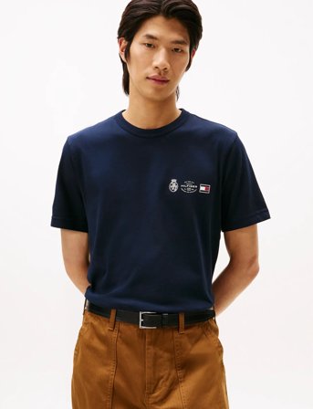 Tommy Hilfiger Small Crest Outline Tee - Navy - S