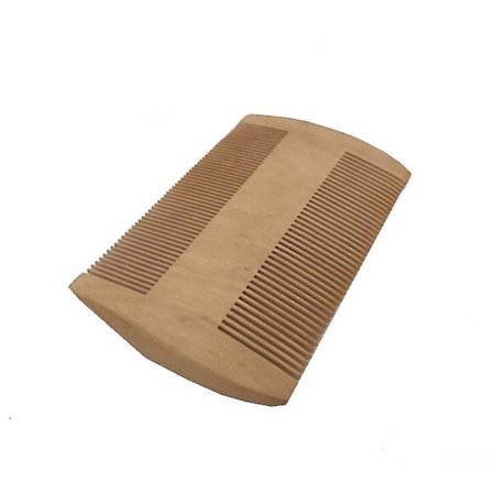 Träskäggkam Antistatisk träfickkam med fina grova tänder för skägg-flerfärgad