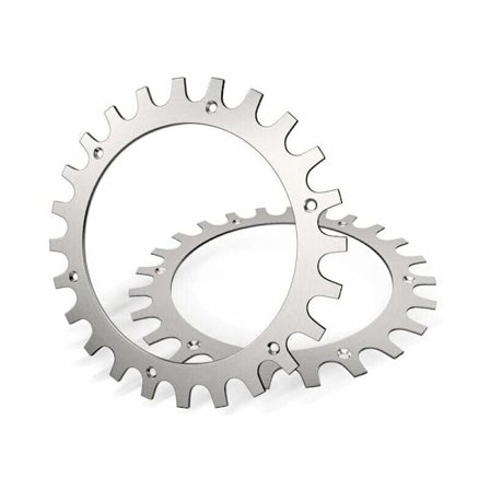 Premium rustfri stål knopper til Worx Landroid robotplæneklipper model S/M 2mm tykkelse, forbedret trækkraft - poleret afgratning - hjuldiameter: 