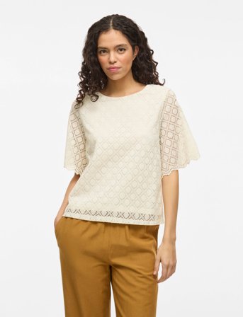 Vila Vimirna O-Neck 2/4 Top - Cream - XS