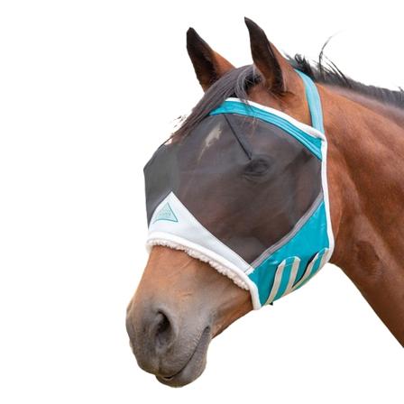 Shires Mesh Earless Horse Flugmask X Full Teal