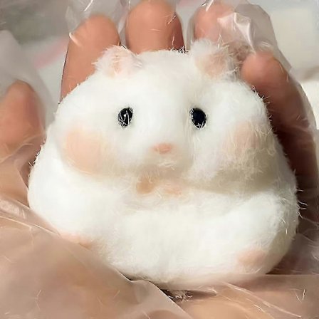 Håndlaget Taba Squishy Liten Hamster Silikon Klemleke for Stresslindring Søte Hamsterleker Gaver