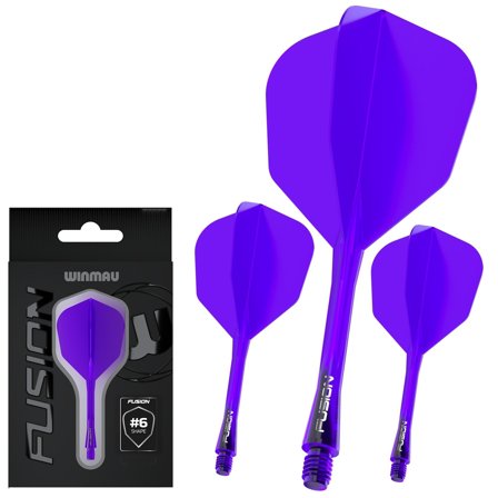 Winmau Fusion #6 Integrated Flight & Shaft Purple (Translucent)