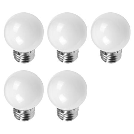 5 stk E27 0,5W AC220V Hvit Glødelampe Pære Dekorativ Lampe-Xin