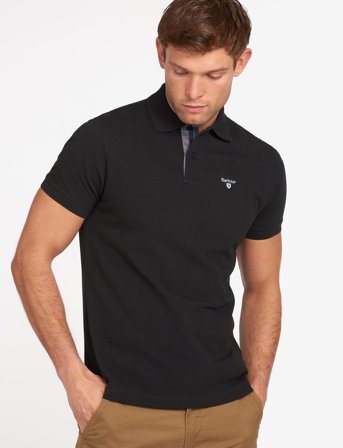 Barbour Barbour Tartan Pique Polo - Black - XL