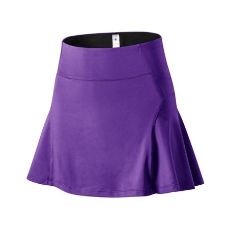 Naisten urheilullinen lyhyt hame Löysä väärennös, kaksiosainen anti-peep ja nopeasti kuivuva Running Fitness Culottes Tennishame Purple L