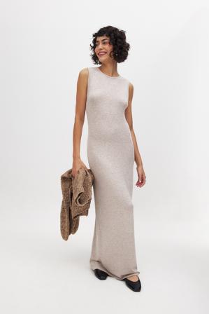 NA-KD Loose Tank Maxi Dress - Höstklänningar - Beige - XS (EU 32)