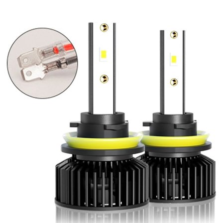 2 stk. H1 H4 Led H7 H11 Feilfrie Pærer Auto Frontlykt 9005 Hb3 9006 Hb4 Led Pære