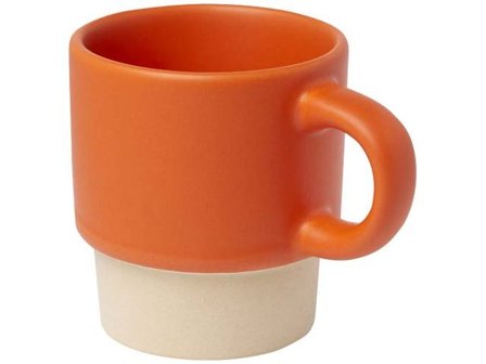Mugg Olympia keramik orange 130ml - Lyreco - Profilsortiment - Muggar och glas - Stengodsmuggar