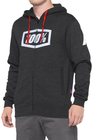 Vetoketjullinen Huppari 100% Syndicate Meleerattu/Valkoinen L