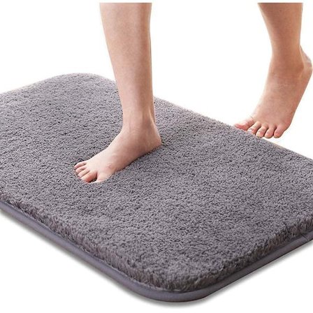 Badeværelsesmåtte, skridsikker absorberende badeværelsesmåtte, hudvenlig bad