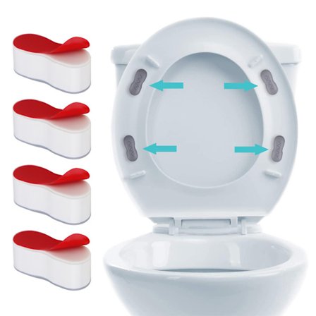 4-pakning Bidet Toalettsetebeskyttere Bad - 4,5 cm x 2 cm Super