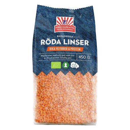 Kung Markatta Röda linser EKO 450 g