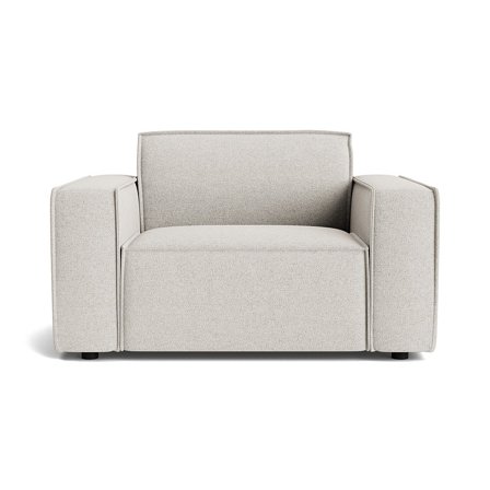 Lyon Sessel Moderner Sitzkomfort in Modesto Creme, stilvoller Polstersessel als ideale Ergänzung zum Sofa, hochwertiges Design Ø80cm.