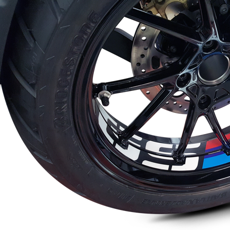 Felgenaufkleberset Uniracing Schwarz-Motorsport - BMW R 1200 GS 2011-2019