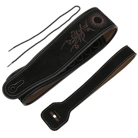 Guitarrem i mat læder til el- og akustiske guitarer - Musikinstrument tilbehør