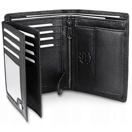 Frentree Herr Svart Naturläder Plånbok LB-01