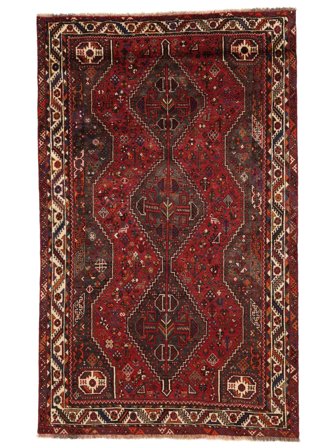 Ghashghai Fine Vloerkleed 171X275 Zwart/Donkerrood Wol, Perzië