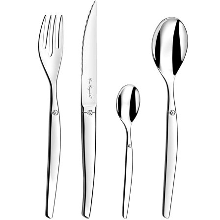 Lou laguiole Jet bestickset 24 dele, mirror - Sølv | KitchenOne