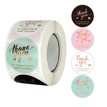 1,5" - 500 Etiketter pr. Rulle Tak for din støtte til min lille virksomhed