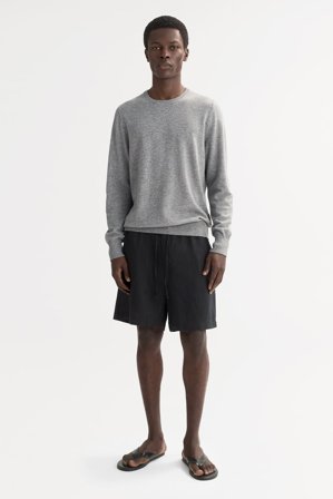Soft Goat - Men's classic crewneck - Kashmirtröja herr - M - Grey