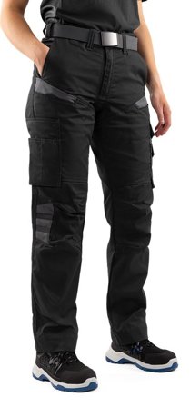 Arbetsbyxor Fristads Dam Byxa 2554 STFP, dam, Svart/Grå Arbetskläder